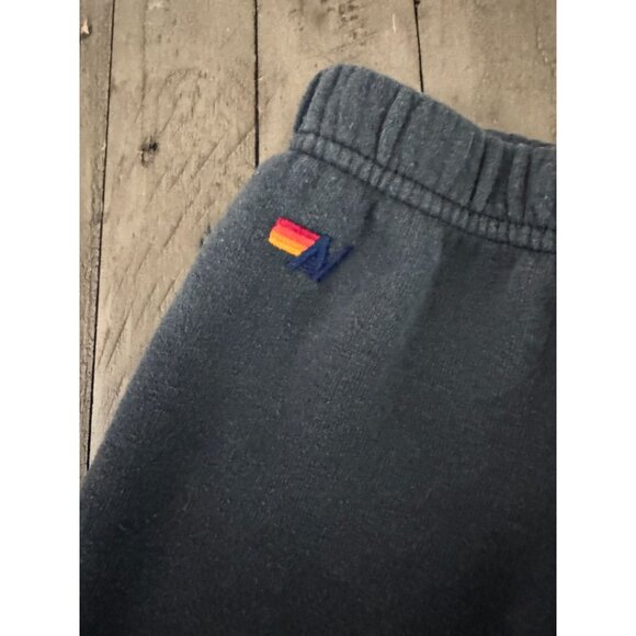 AVIATOR NATION KID'S 5 STRIPE SWEATPANTS - CHARCOAL SIZE 6 - Picture 2 of 3